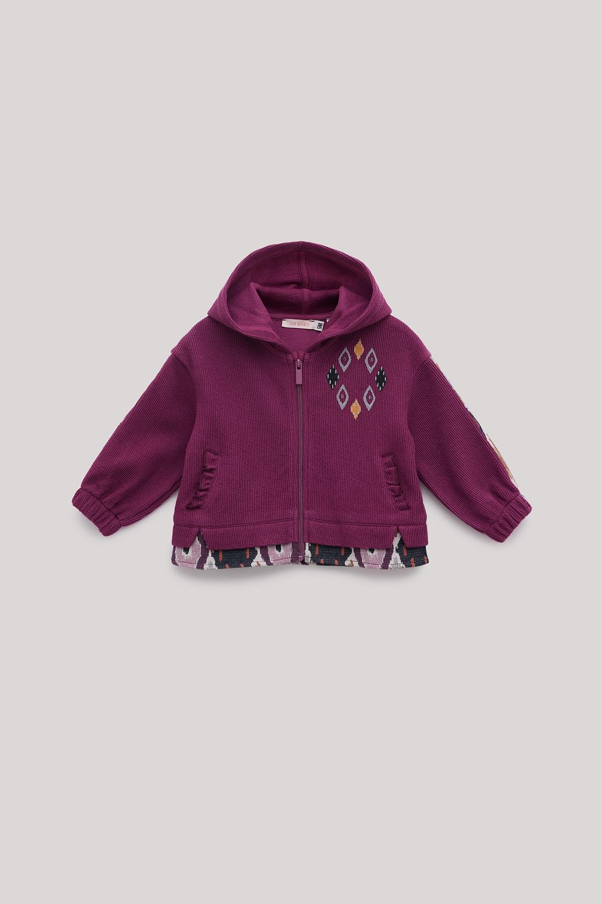 GB Baby Kız Bebek Mürdüm Eşofman ÜstüGB Baby Kız Bebek Mürdüm Eşofman Üstü