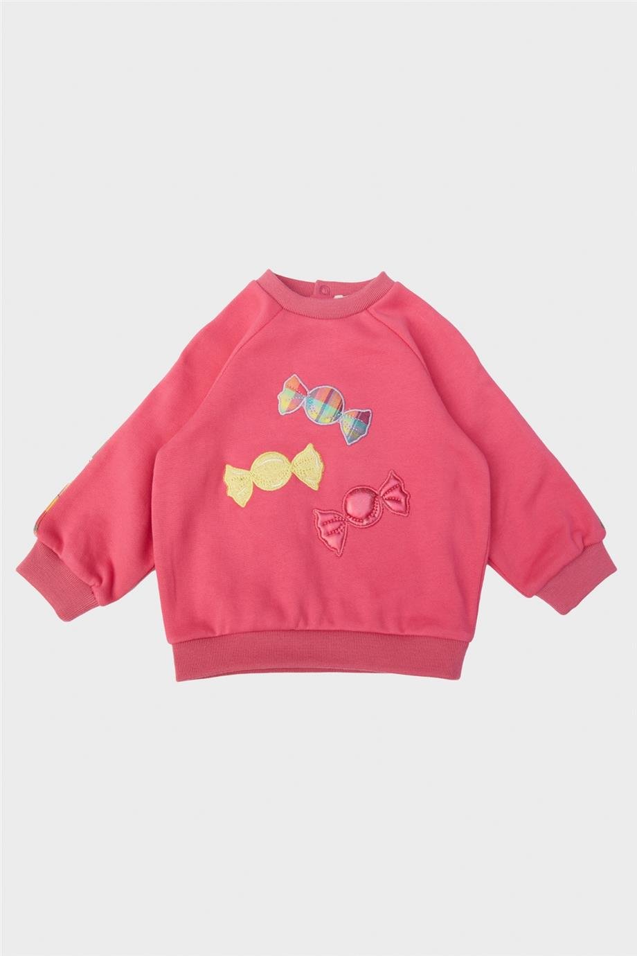 GB Baby Kız Bebek Pembe Sweatshirt