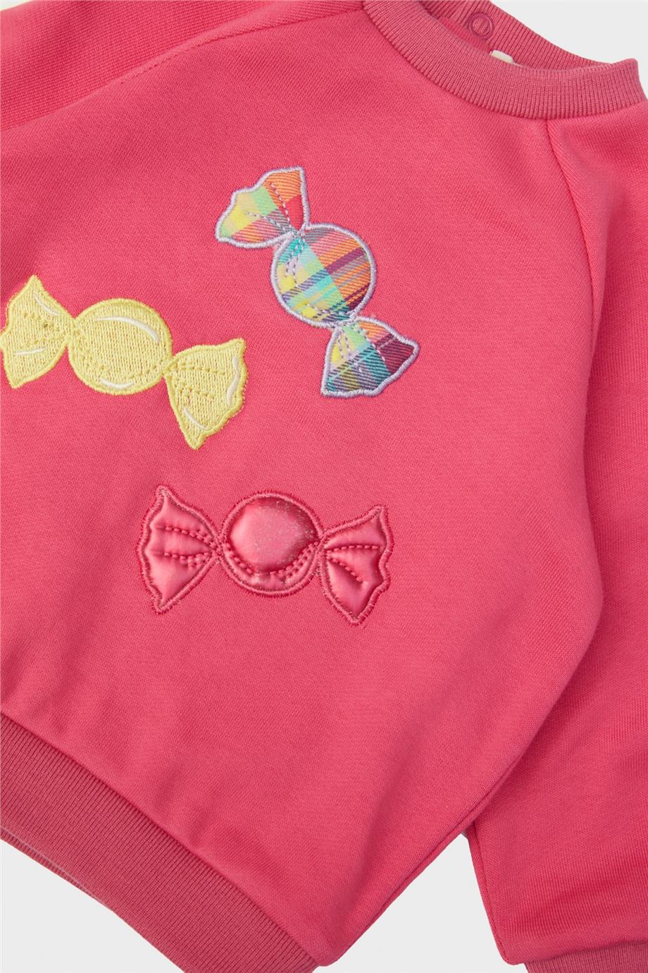 GB Baby Kız Bebek Pembe Sweatshirt