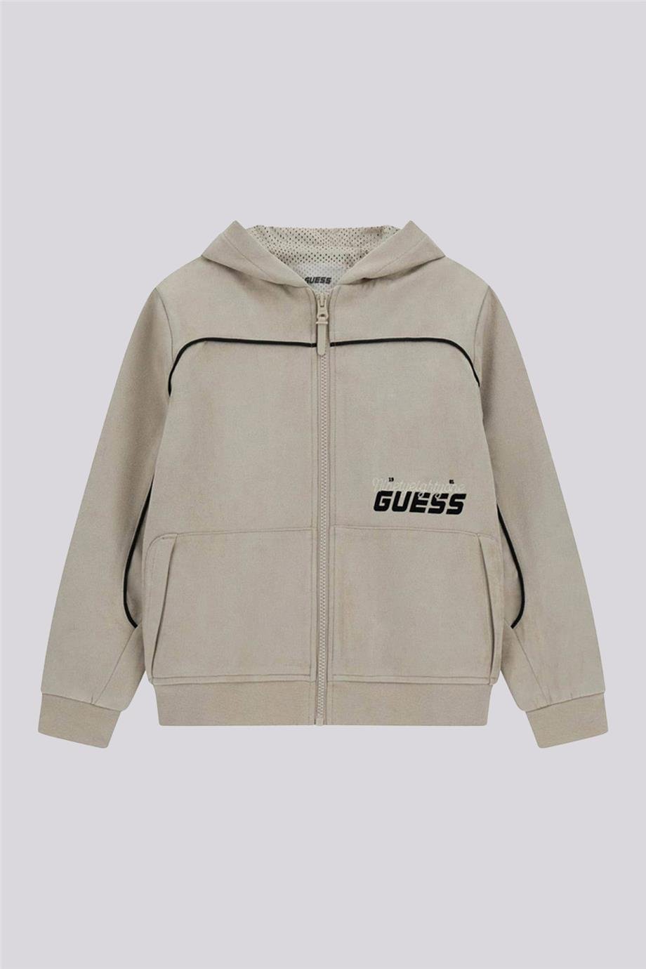 Guess Erkek Çocuk Bej Eşofman ÜstüGuess Erkek Çocuk Bej Eşofman Üstü