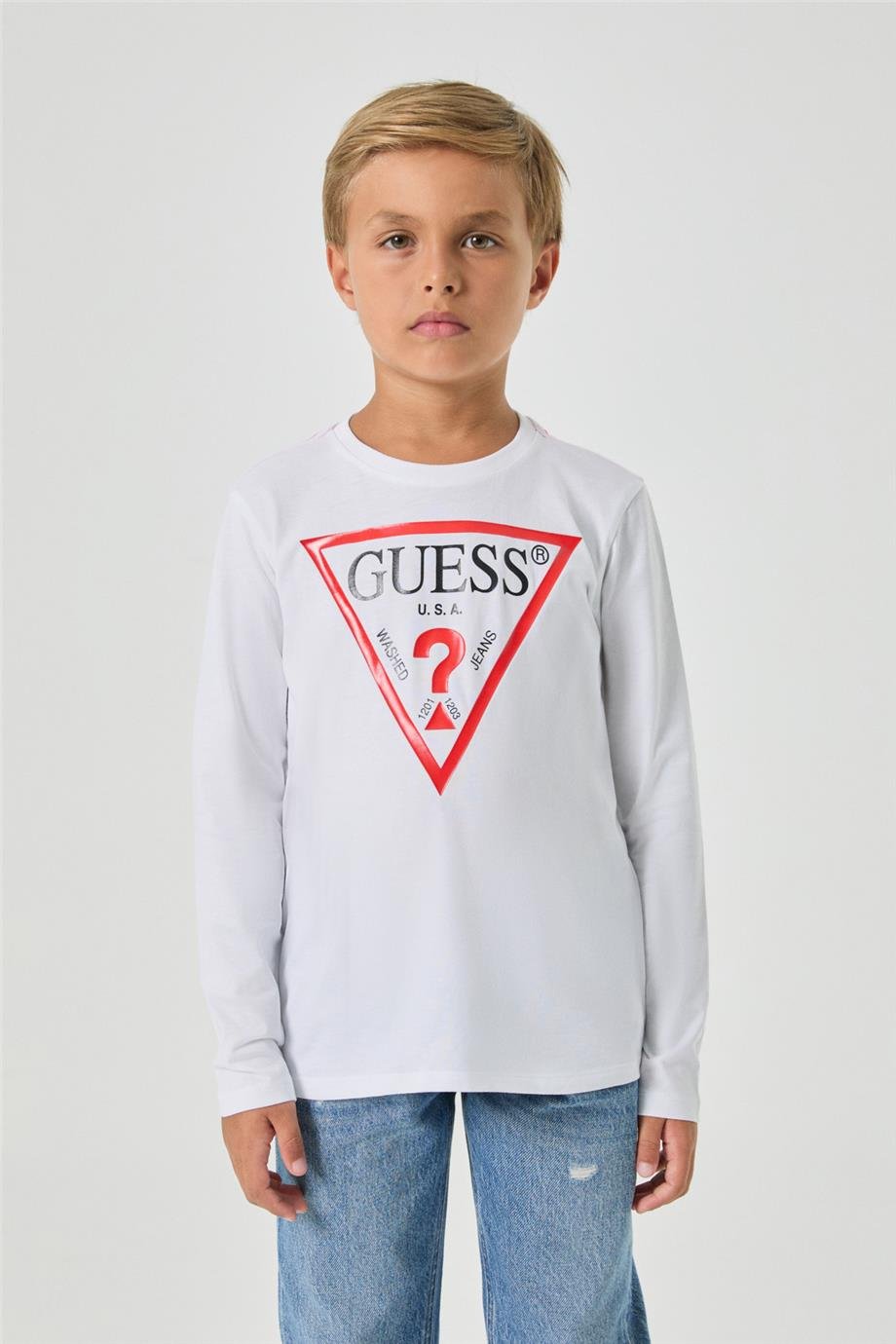 Guess Erkek Çocuk Beyaz TshirtGuess Erkek Çocuk Beyaz Tshirt