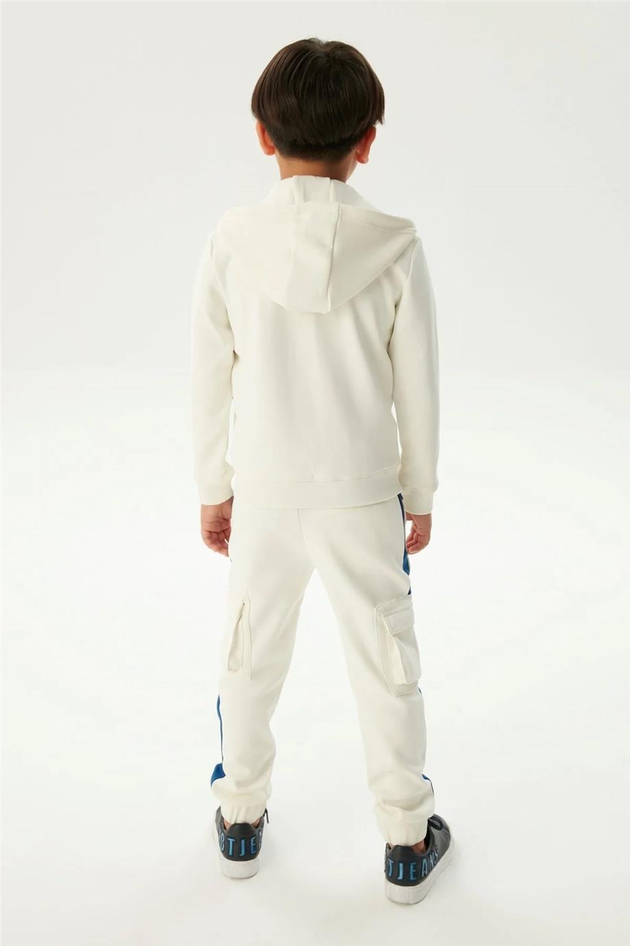 Guess Erkek Çocuk Kırık Beyaz Eşofman Üstü