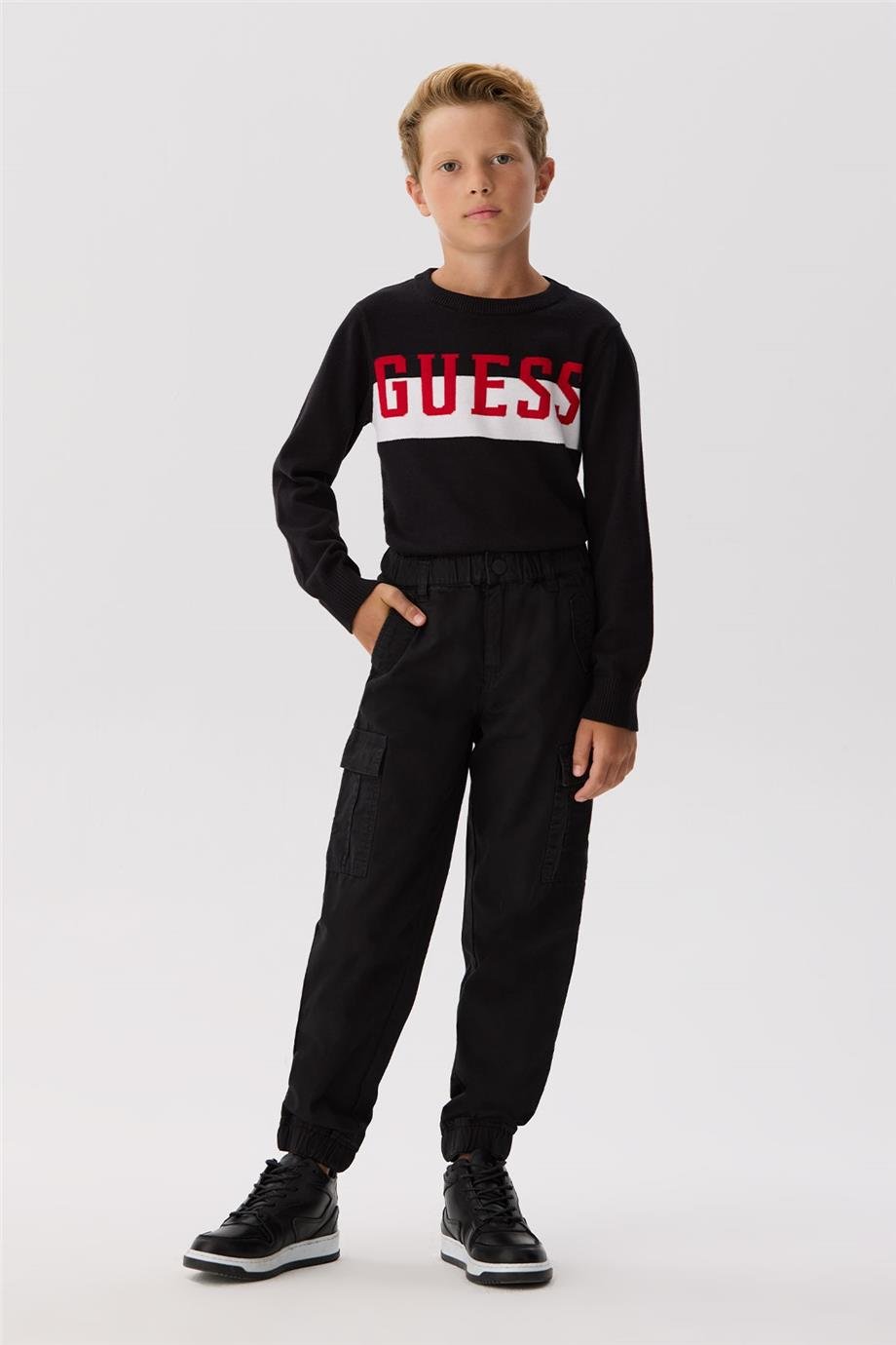 Guess Erkek Çocuk Siyah Pantolon