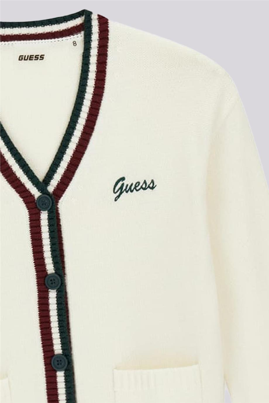 Guess Kız Çocuk Beyaz HırkaGuess Kız Çocuk Beyaz Hırka