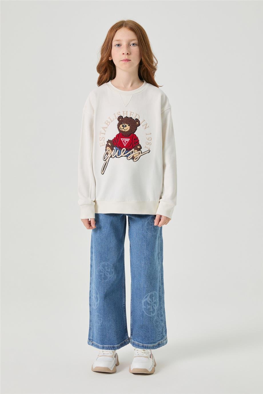 Guess Kız Çocuk Beyaz SweatshirtGuess Kız Çocuk Beyaz Sweatshirt