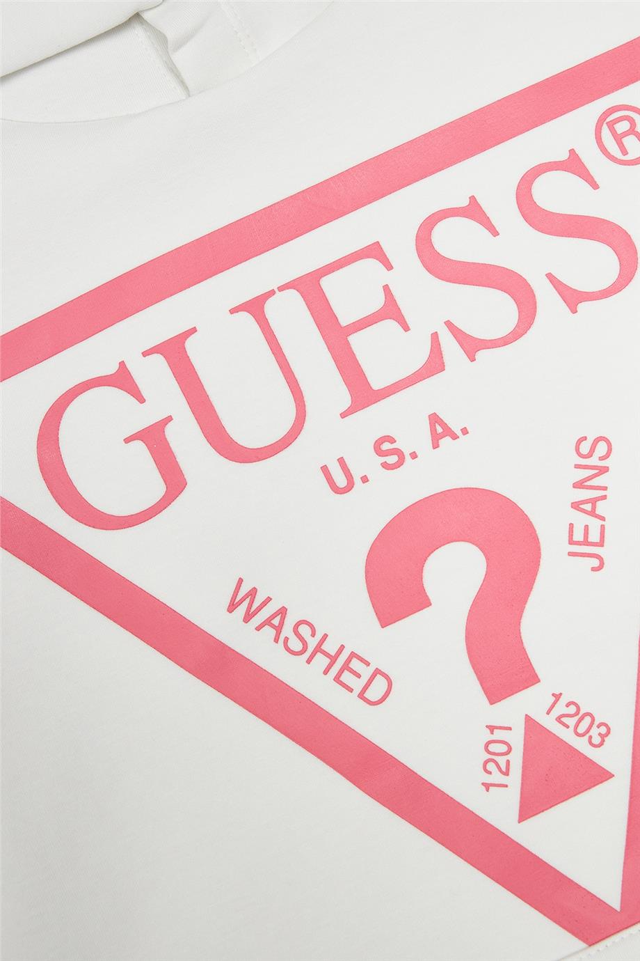 Guess Kız Çocuk Ekru Elbise