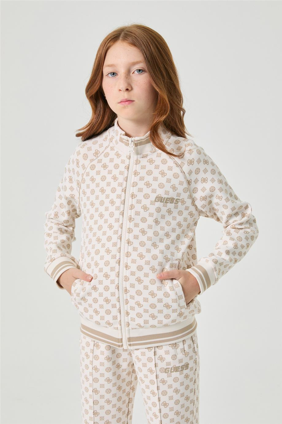 Guess Kız Çocuk Krem Eşofman ÜstüGuess Kız Çocuk Krem Eşofman Üstü