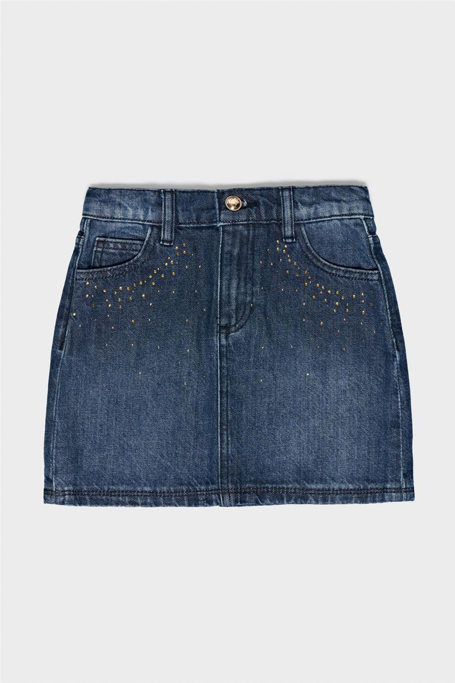 Guess Kız Çocuk Mavi Etek