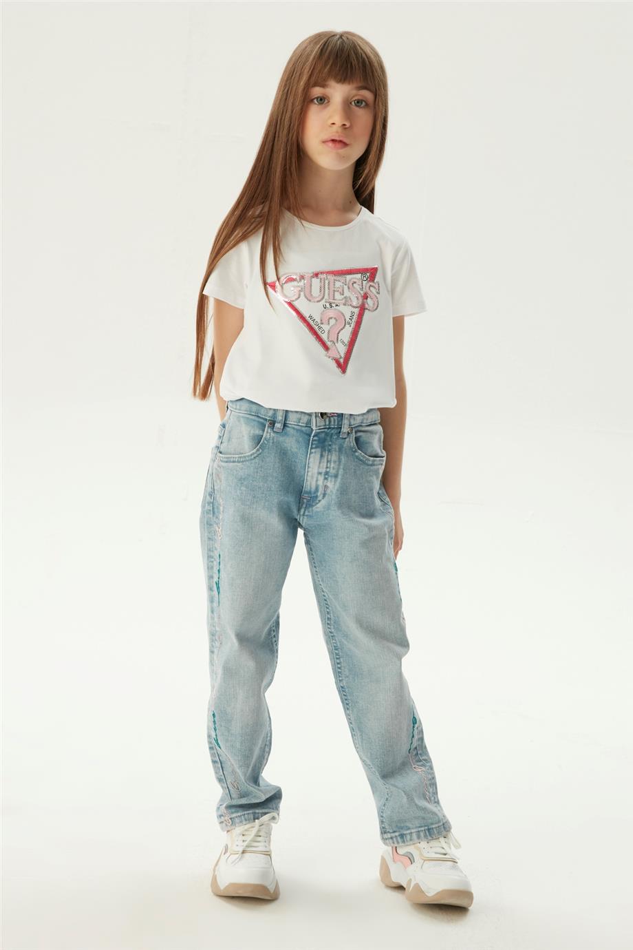 Guess Kız Çocuk Mavi Pantolon