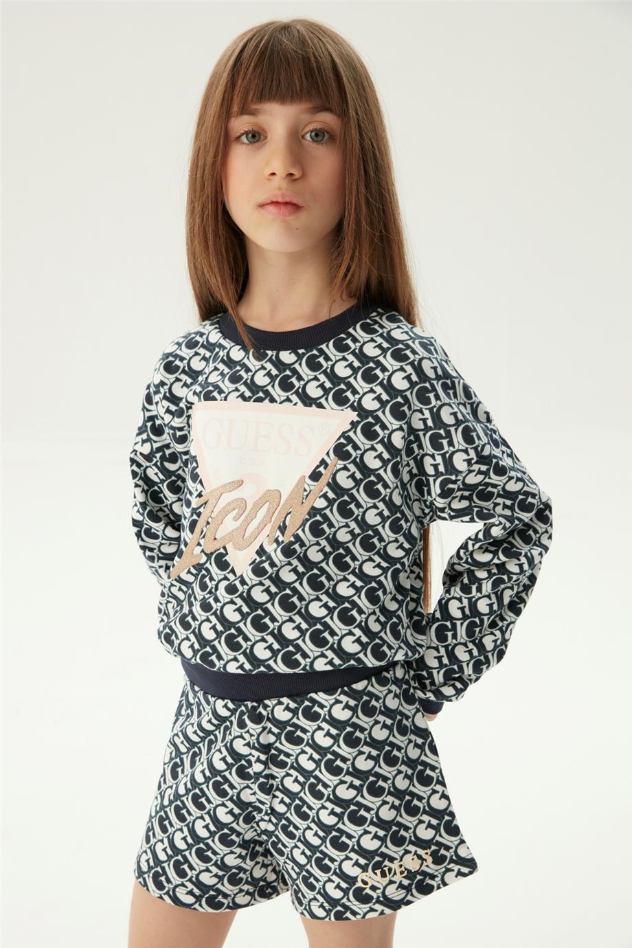 Guess Kız Çocuk Mavi Şort