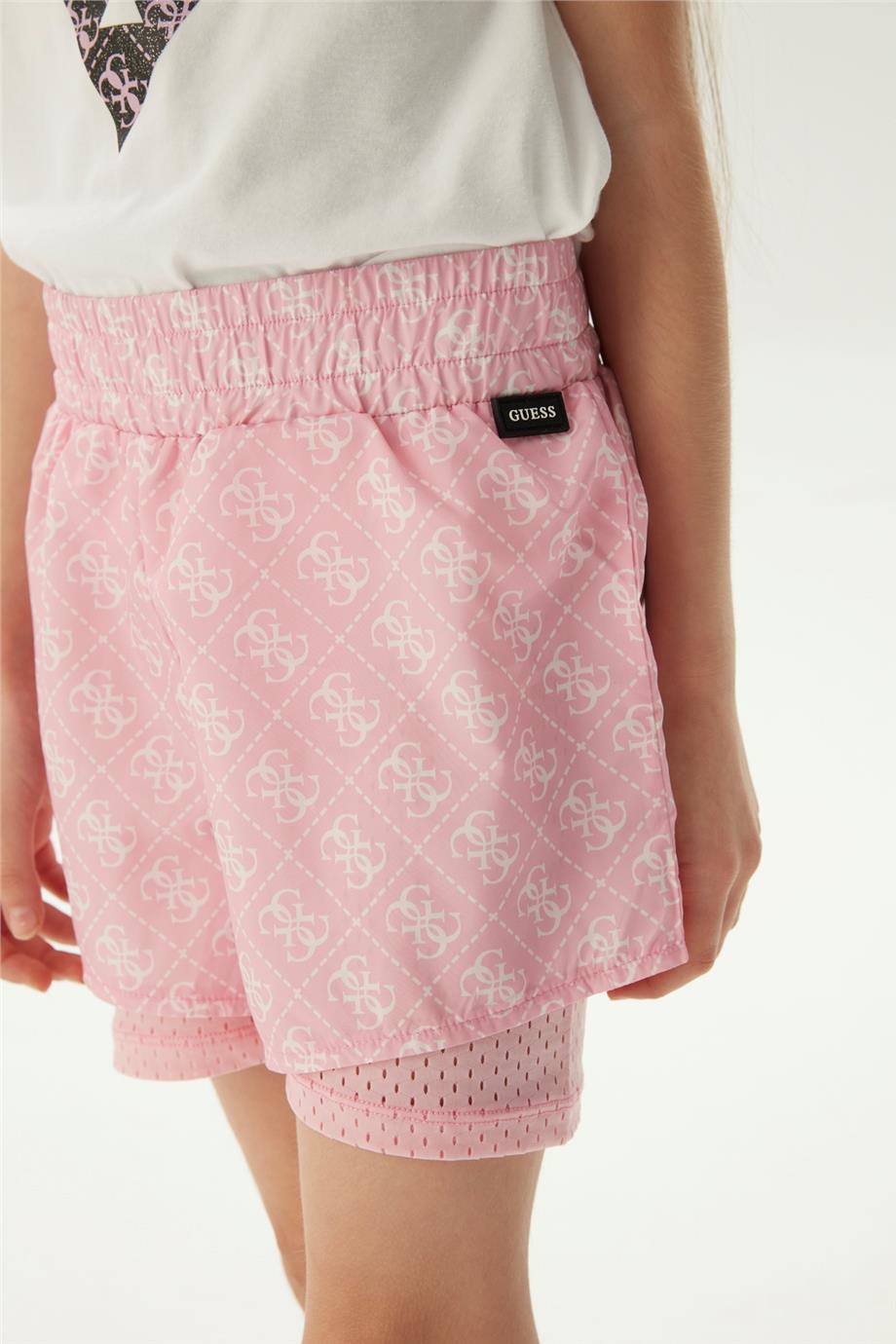 Guess Kız Çocuk Pembe Şort