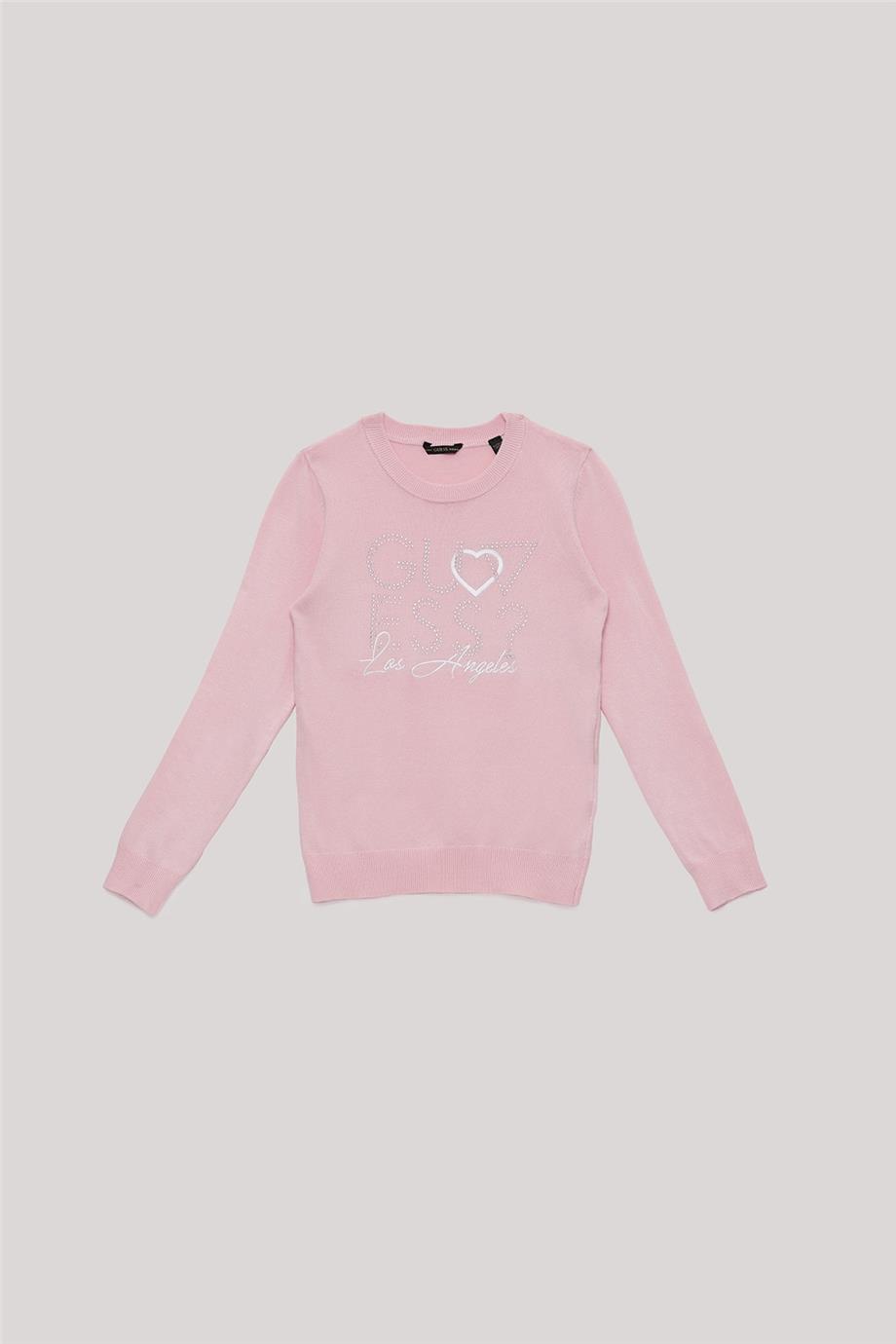 Guess Kız Çocuk Pembe Sweatshirt