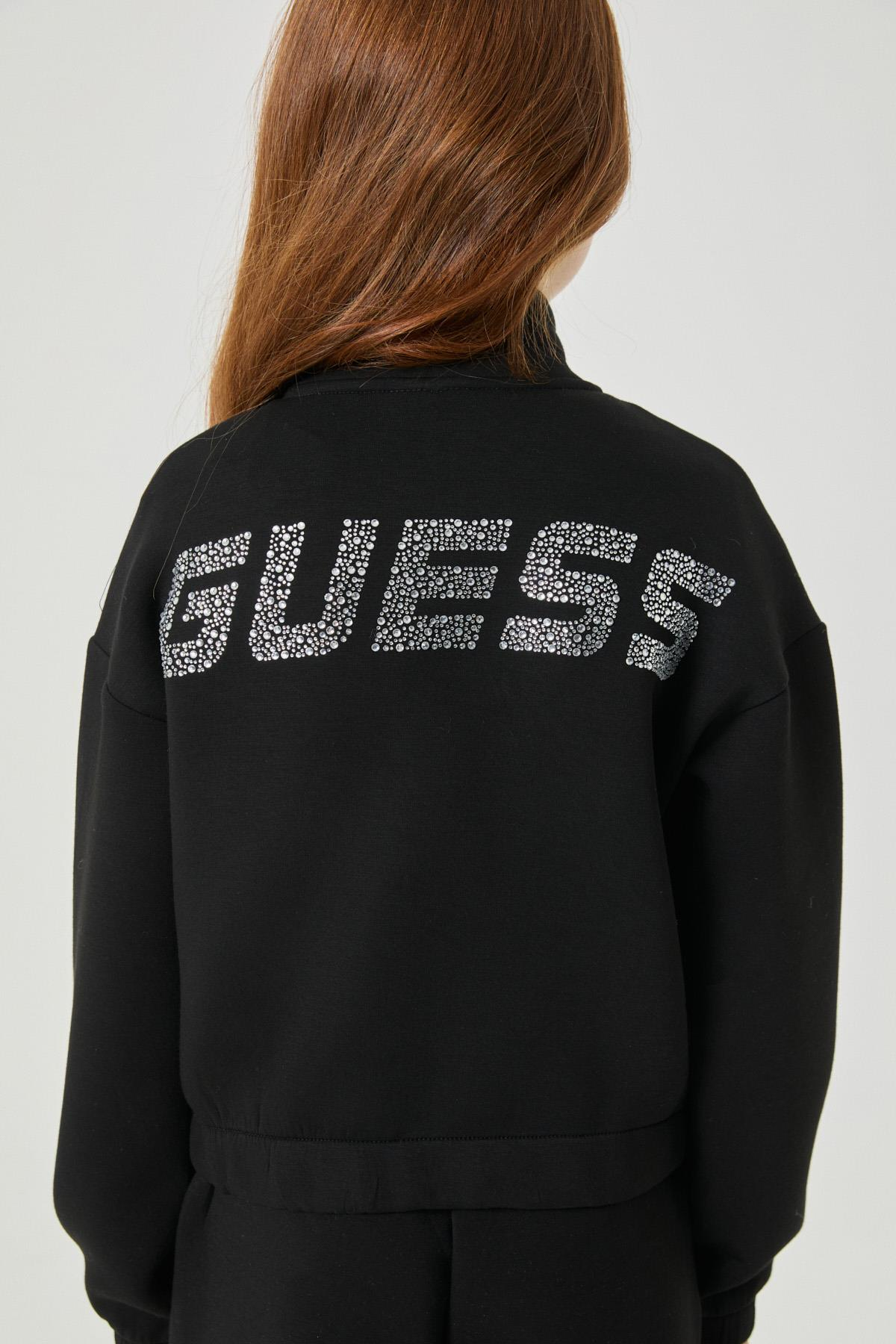 Guess Kız Çocuk Siyah Eşofman ÜstüGuess Kız Çocuk Siyah Eşofman Üstü