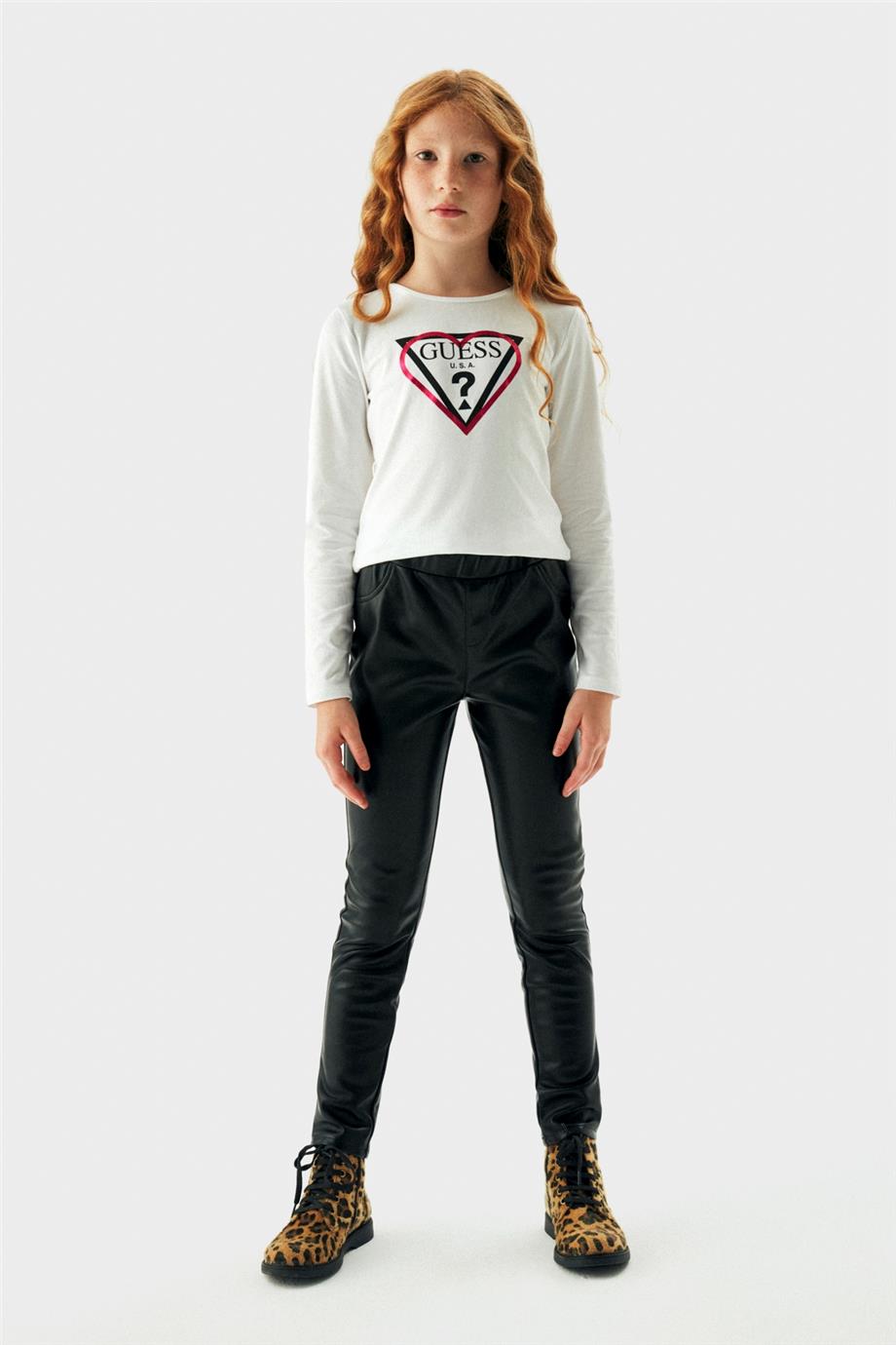 Guess Kız Çocuk Siyah Pantolon