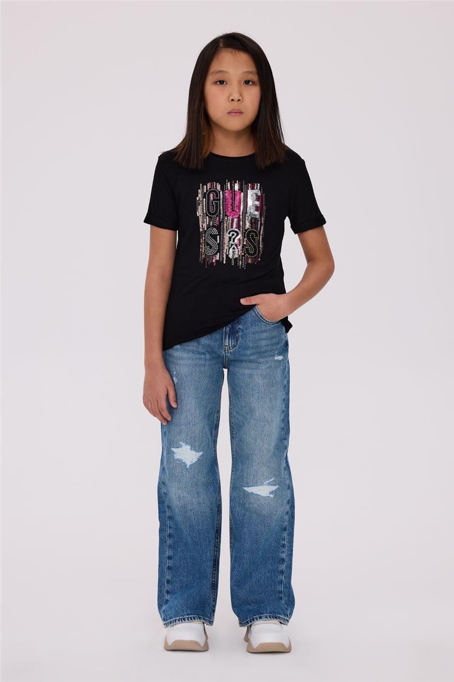 Guess Kız Çocuk Siyah TshirtGuess Kız Çocuk Siyah Tshirt