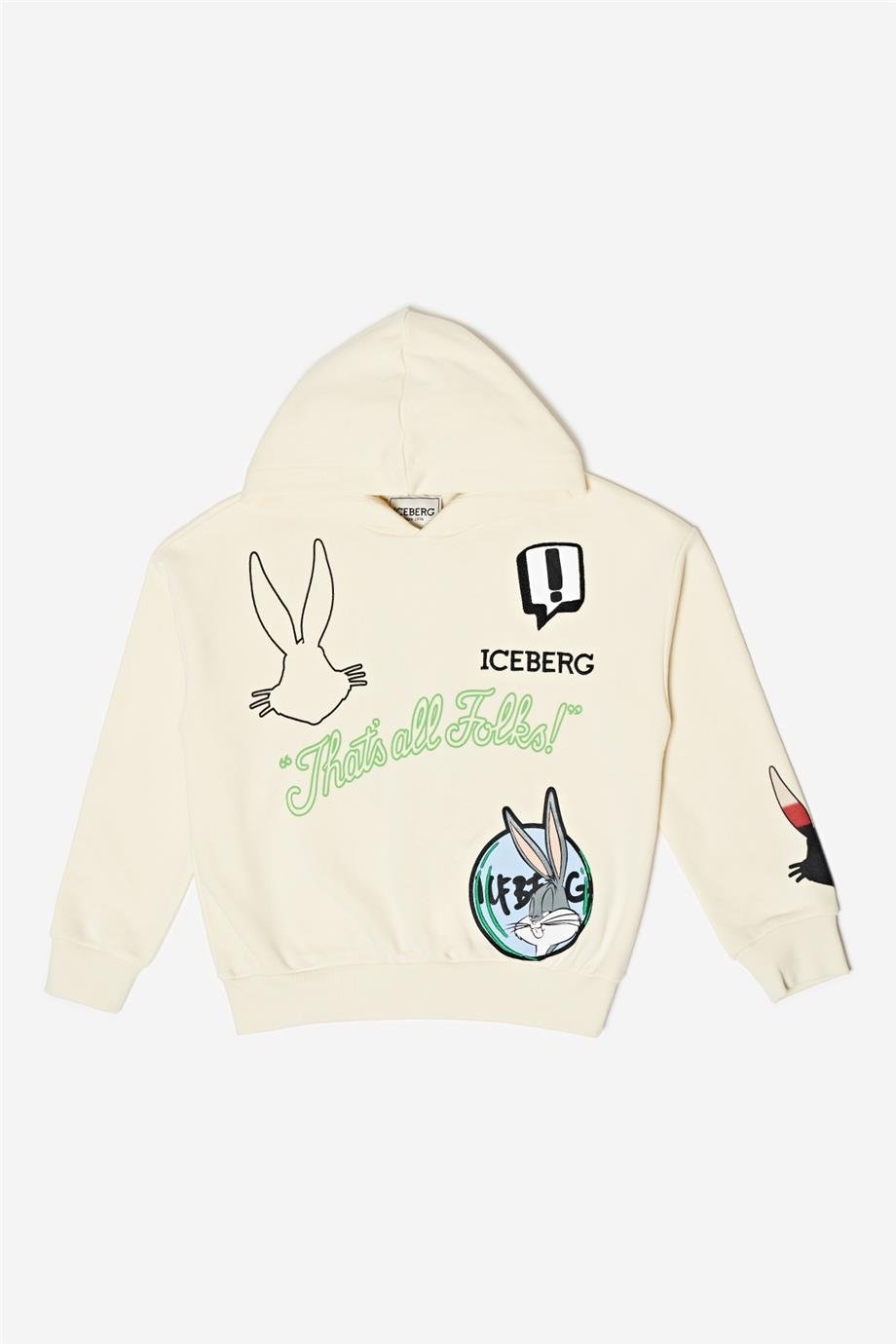 Iceberg Erkek Çocuk Kırık Beyaz Sweatshirt