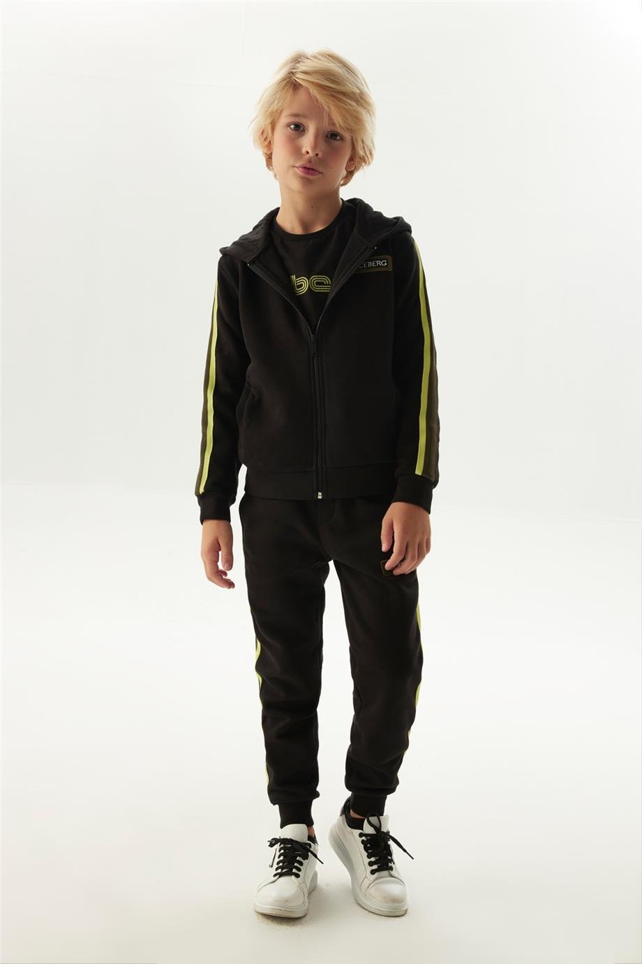 Iceberg Erkek Çocuk Siyah Eşofman Üstü