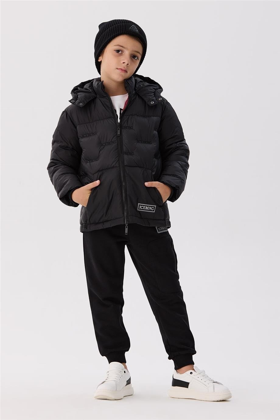 Iceberg Erkek Çocuk Siyah Mont