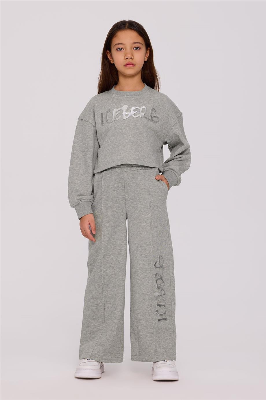 Iceberg Kız Çocuk Gri Melanj Eşofman AltıIceberg Kız Çocuk Gri Melanj Eşofman Altı