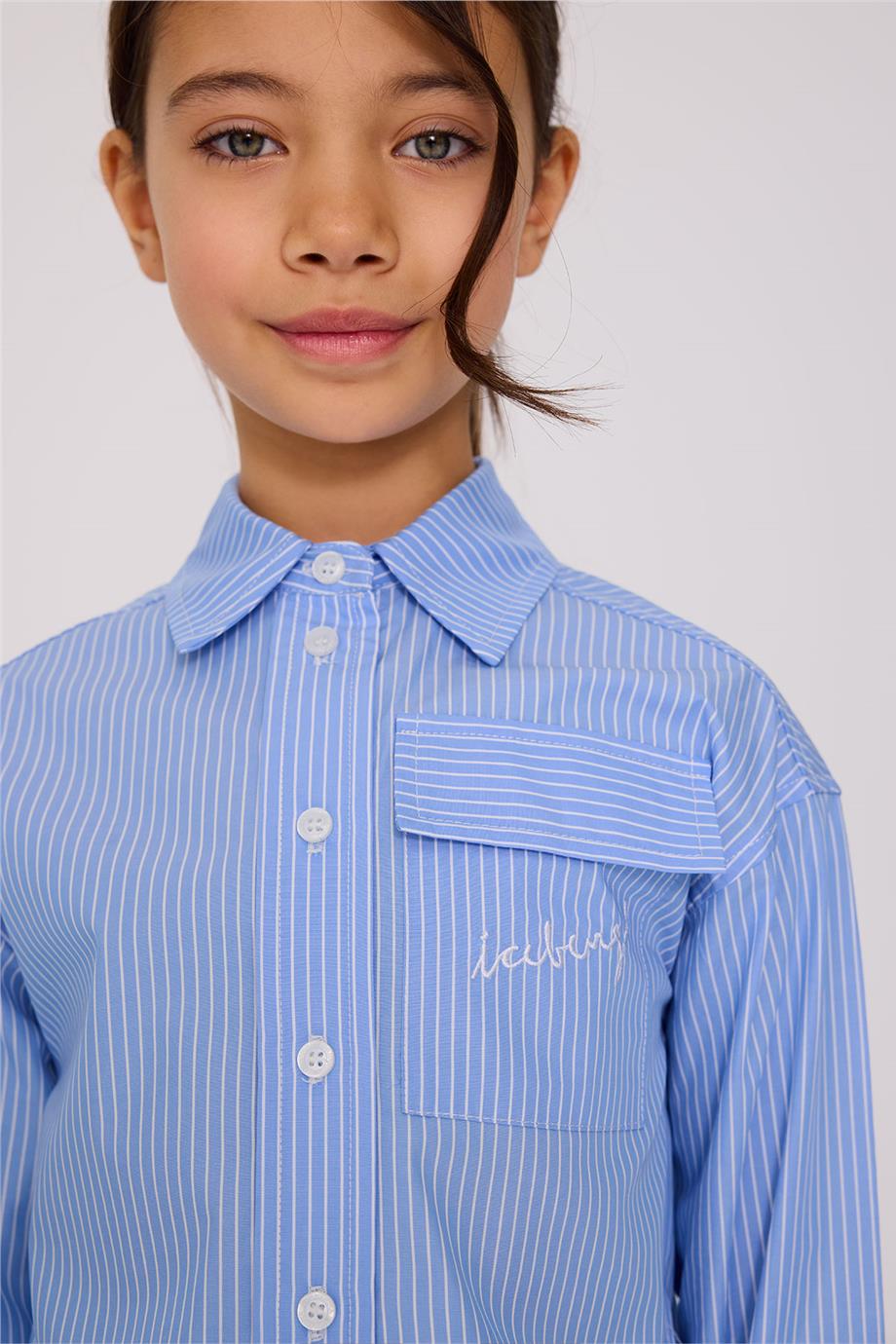 Iceberg Kız Çocuk Mavi GömlekIceberg Kız Çocuk Mavi Gömlek