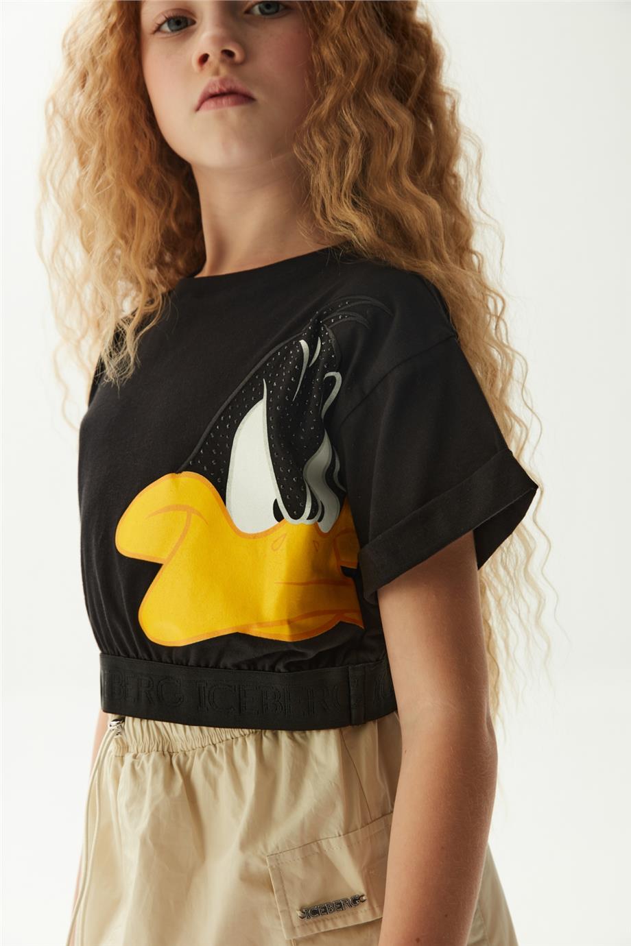 Iceberg Kız Çocuk Siyah T-Shirt