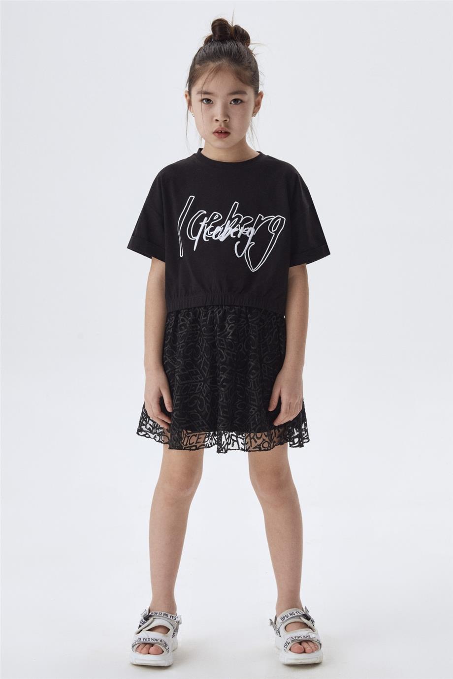 Iceberg Kız Çocuk Siyah T-Shirt