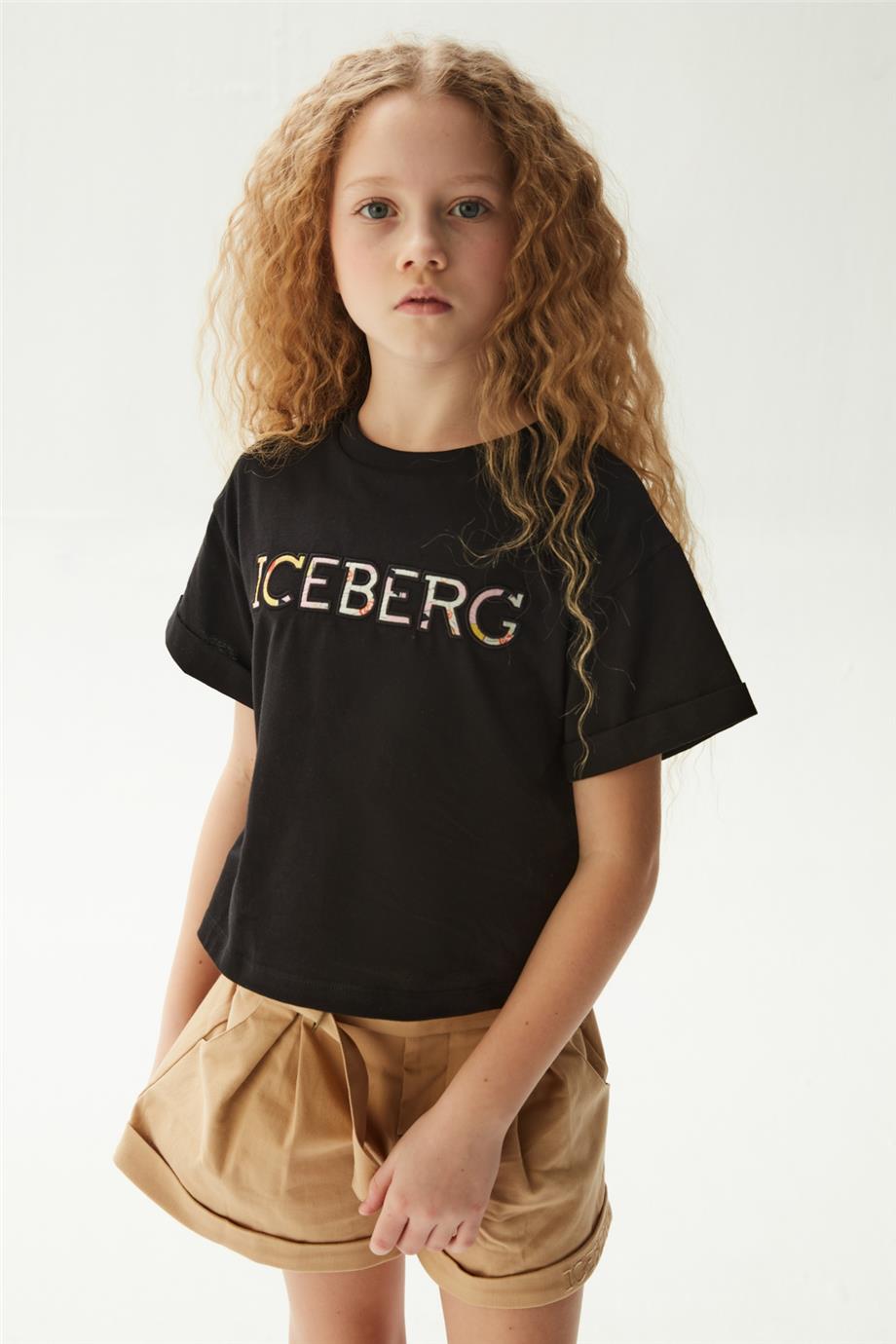Iceberg Kız Çocuk Siyah T-Shirt