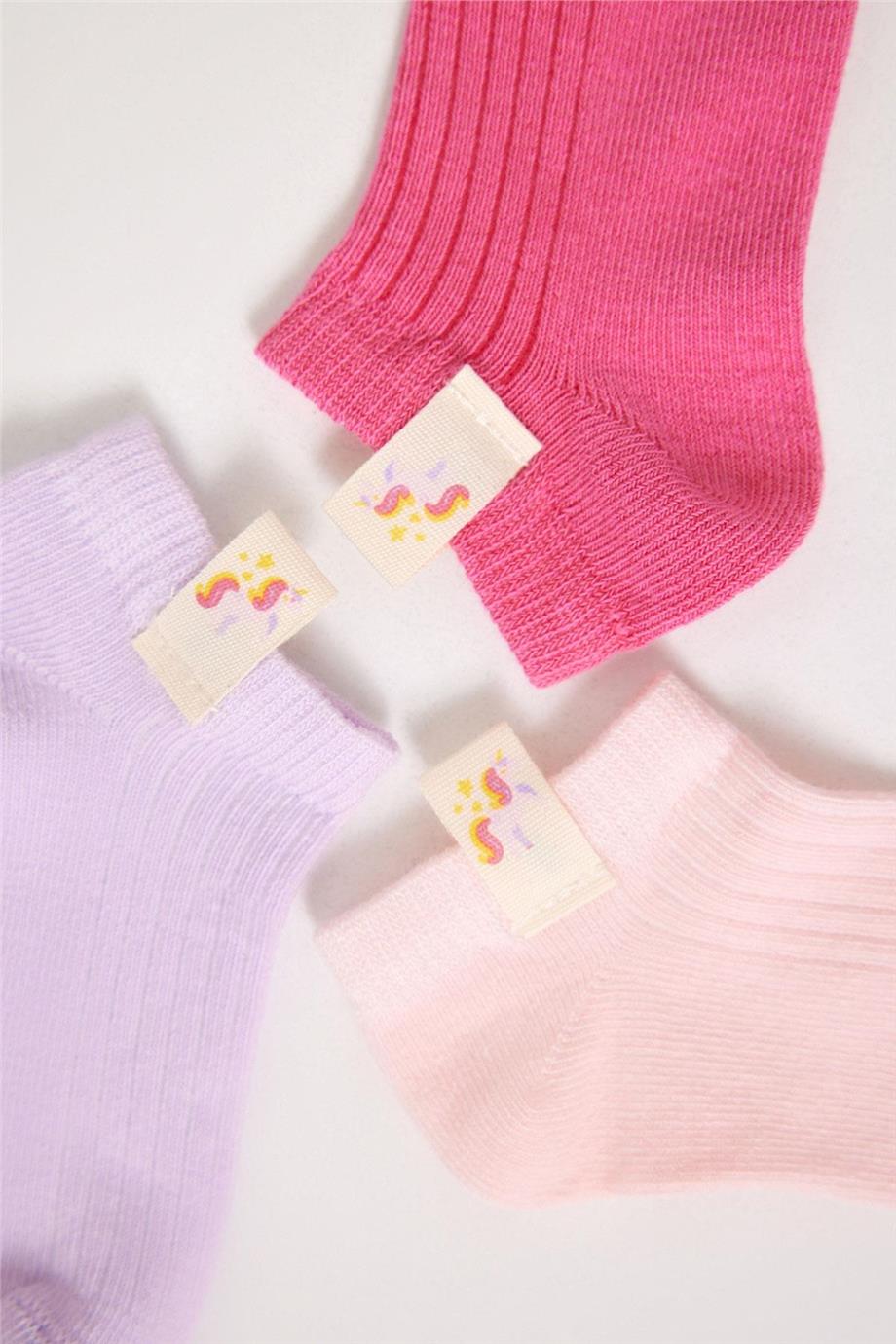 Katia & Bony Kız Çocuk Pembe 3lü Çorap