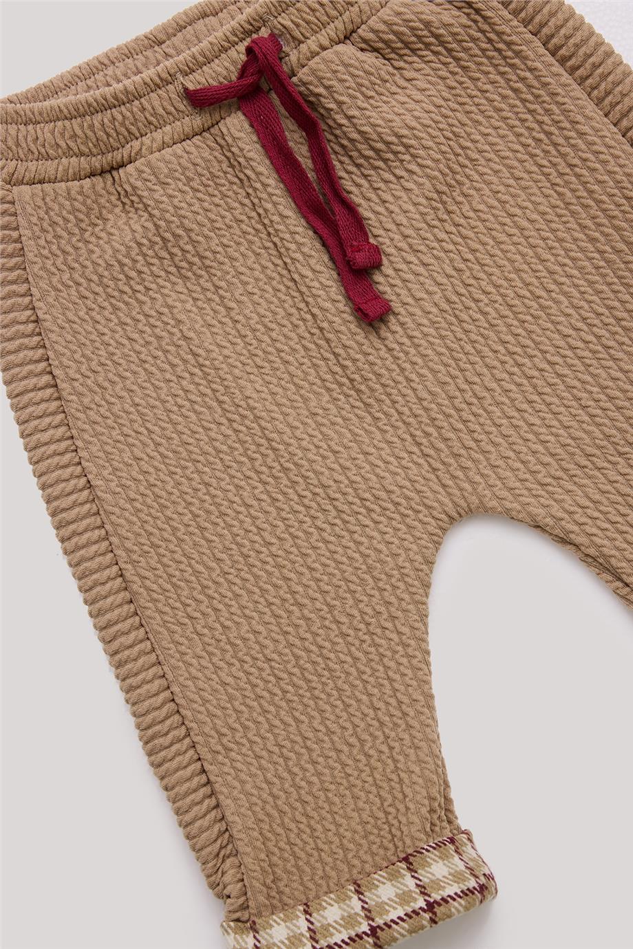 Layette Erkek Bebek Bej Eşofman Altı