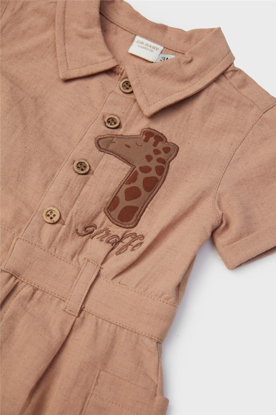 Layette Erkek Bebek Bej Tulum