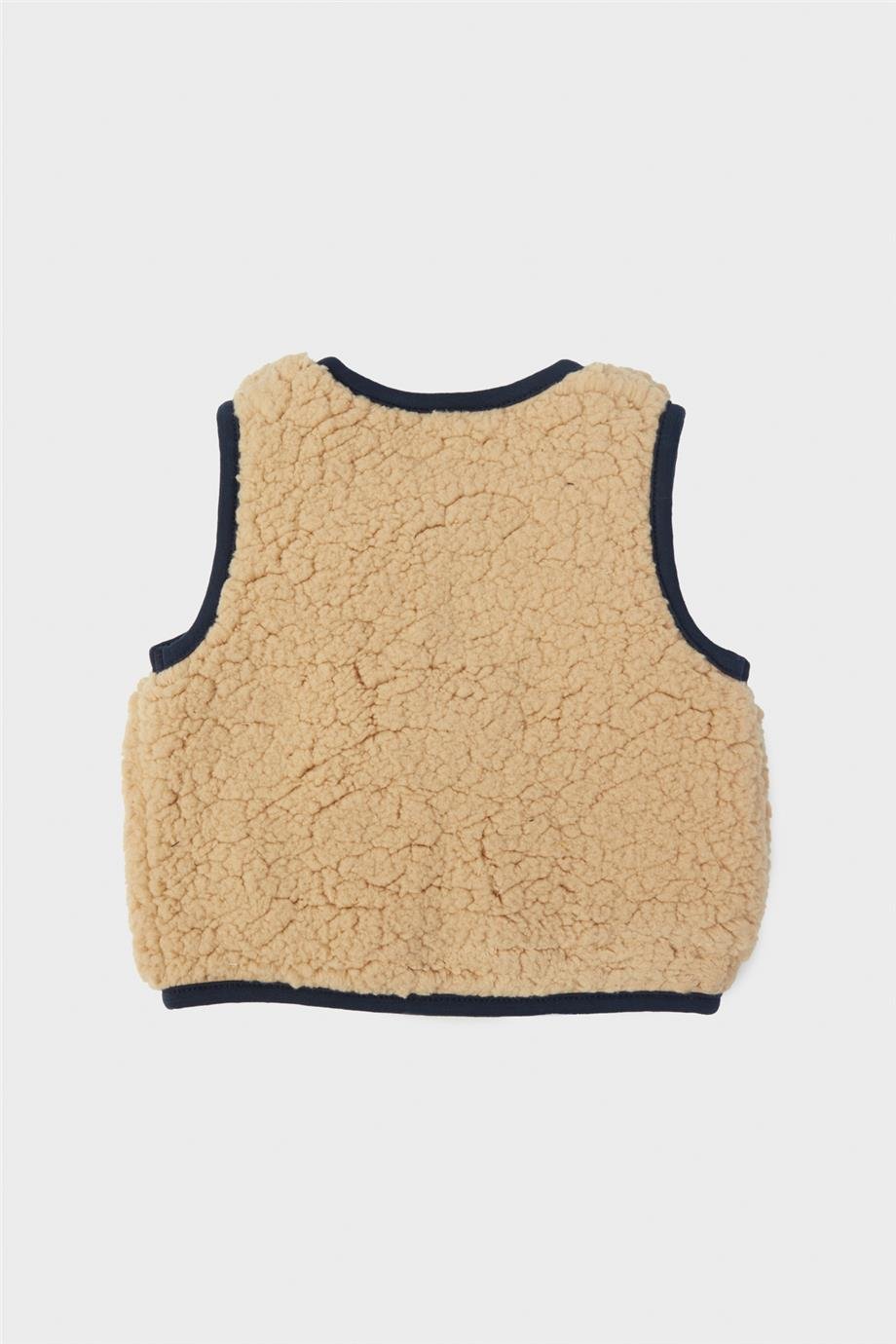 Layette Erkek Bebek Bej Yelek