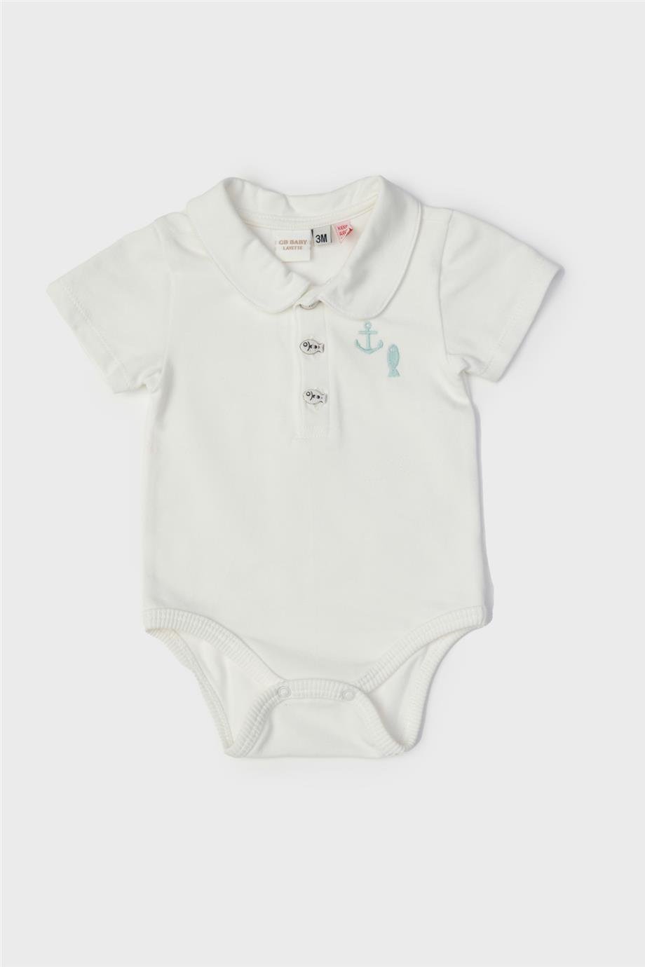 Layette Erkek Bebek Beyaz Body
