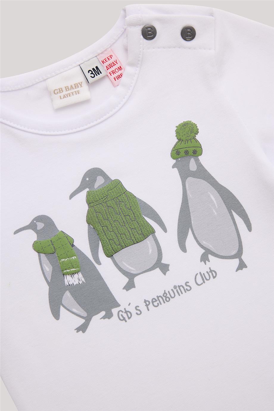 Layette Erkek Bebek Beyaz Body