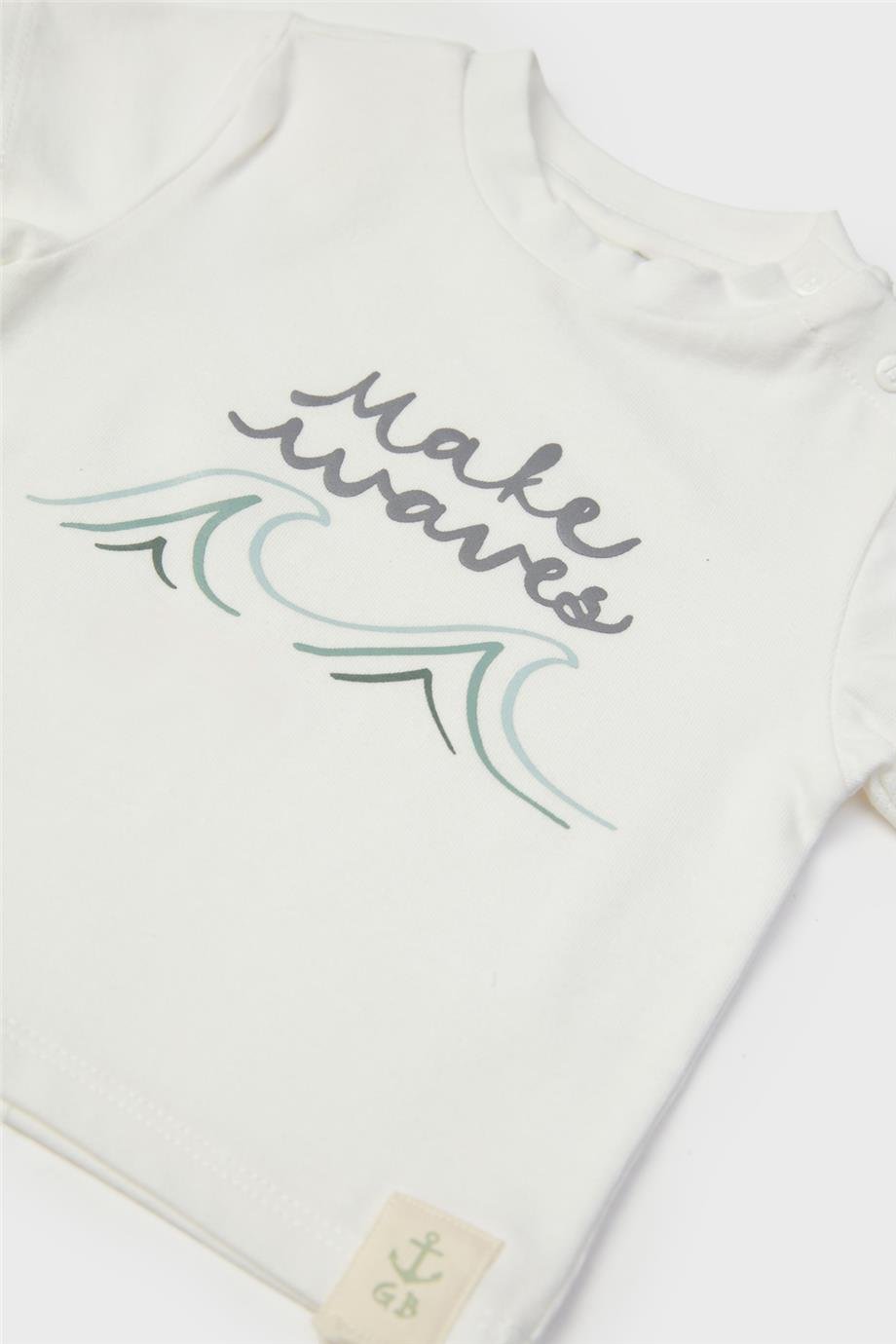 Layette Erkek Bebek Beyaz T-Shirt