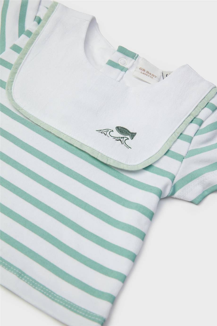 Layette Erkek Bebek Çizgili Body