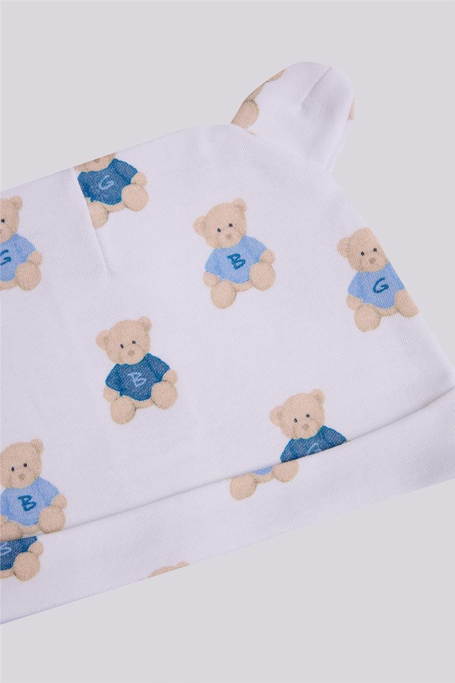 Layette Erkek Bebek Desenli BereLayette Erkek Bebek Desenli Bere