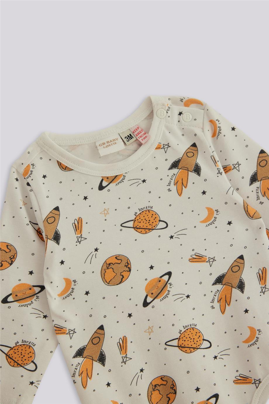 Layette Erkek Bebek Desenli BodyLayette Erkek Bebek Desenli Body