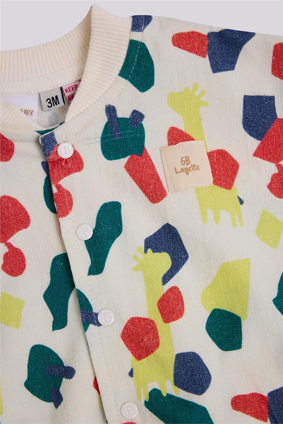 Layette Erkek Bebek Desenli Eşofman ÜstüLayette Erkek Bebek Desenli Eşofman Üstü