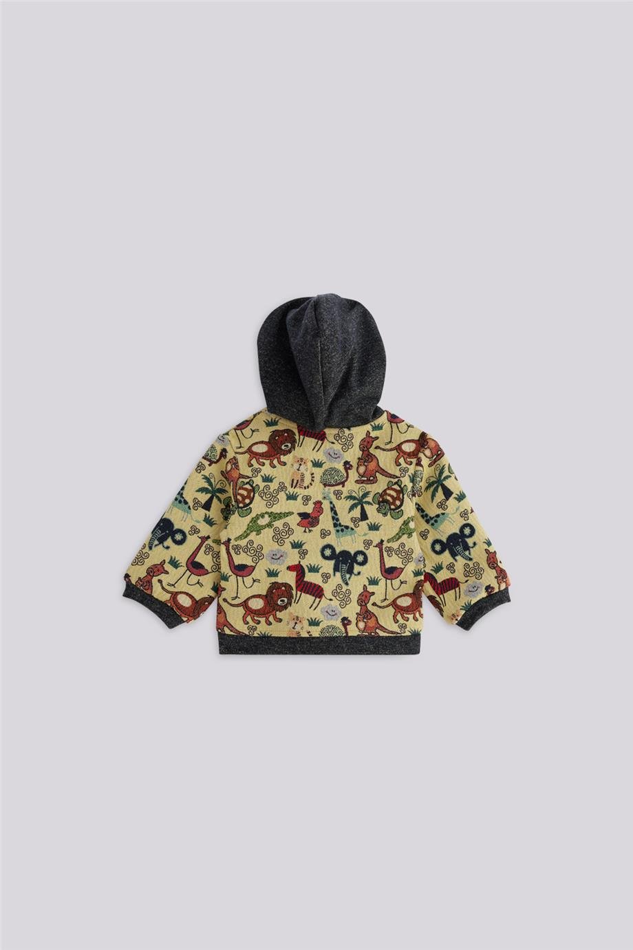 Layette Erkek Bebek Desenli Eşofman ÜstüLayette Erkek Bebek Desenli Eşofman Üstü