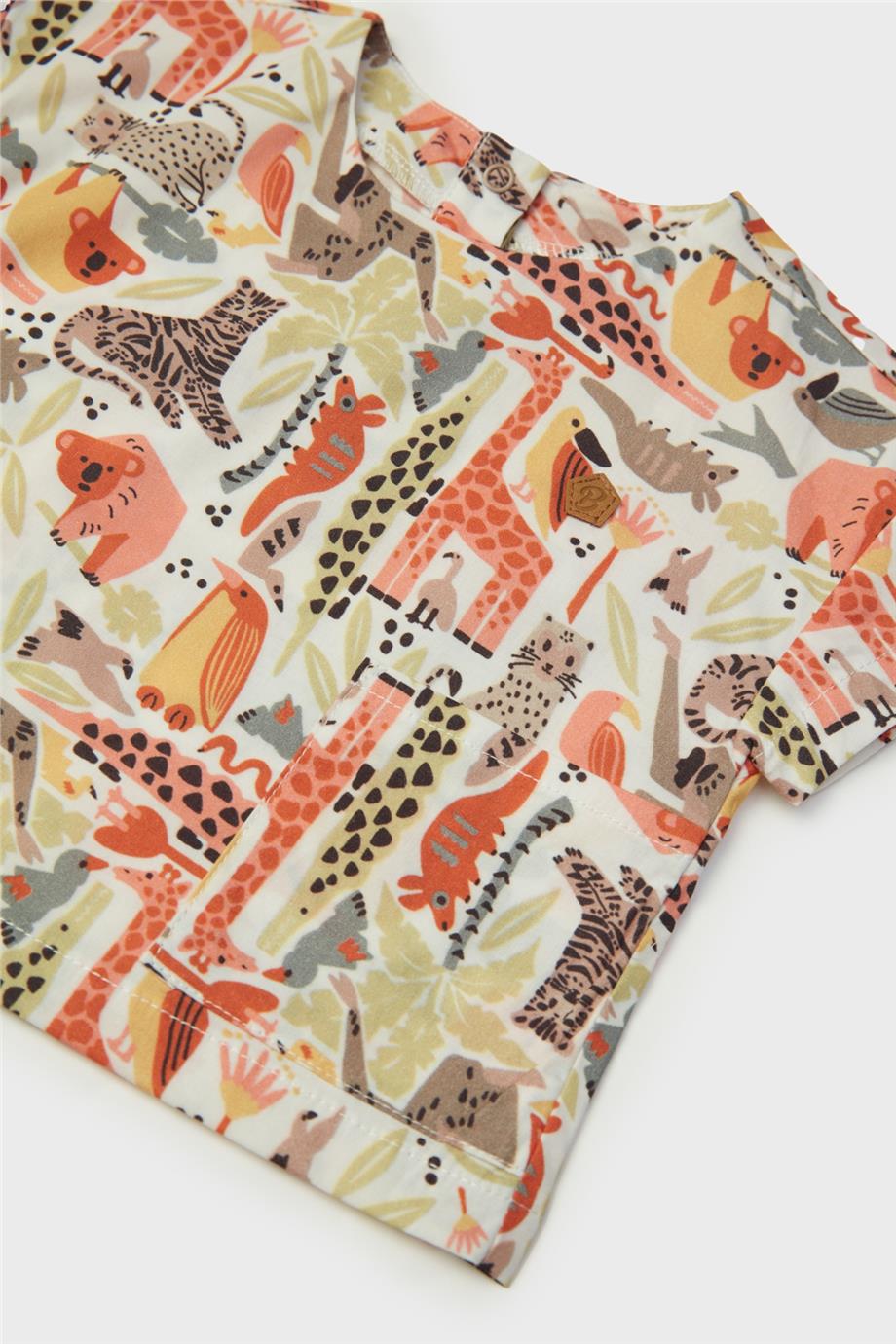 Layette Erkek Bebek Desenli Gömlek