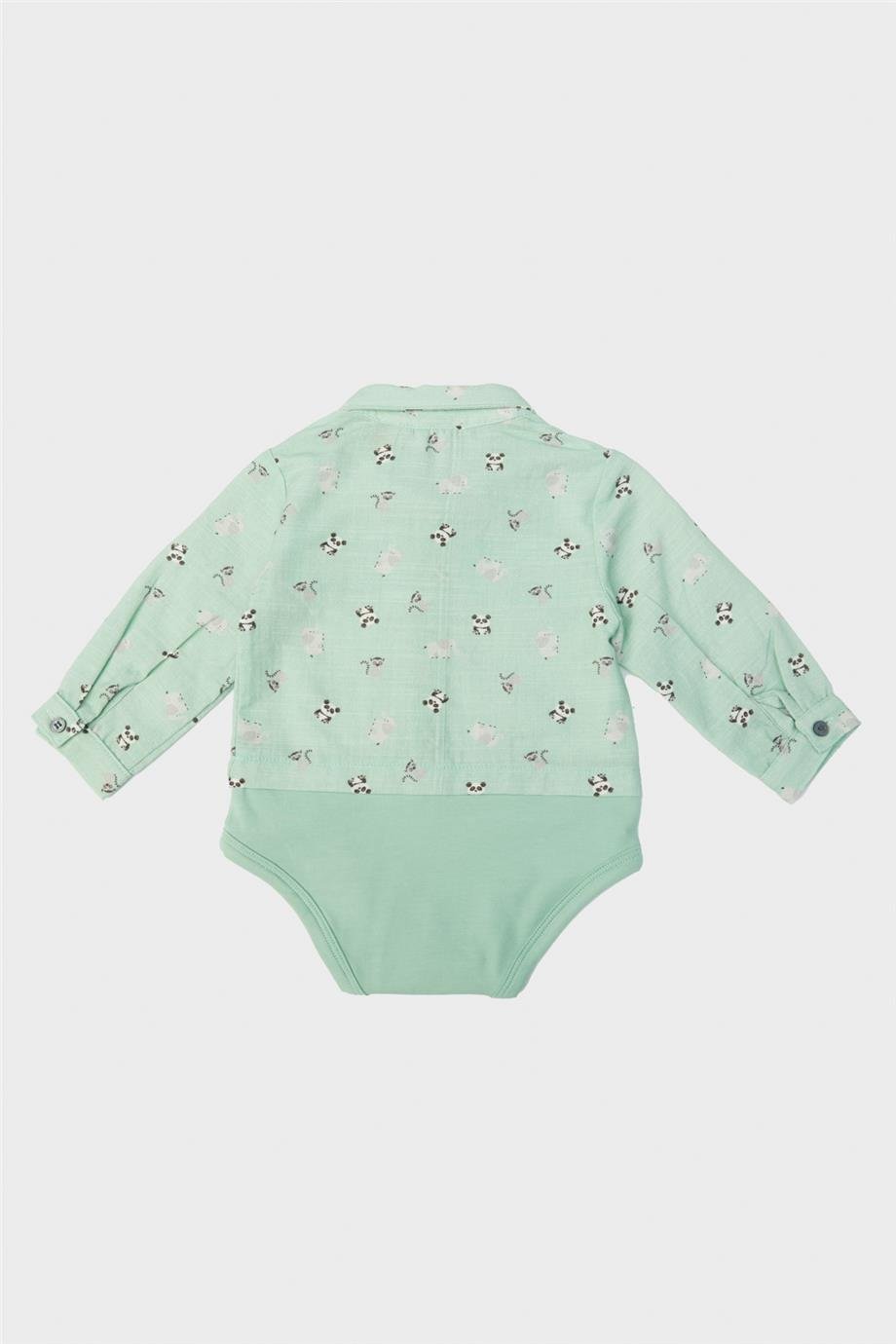 Layette Erkek Bebek Desenli Gömlek