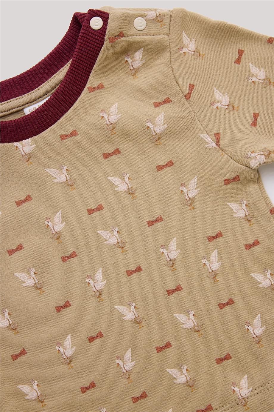 Layette Erkek Bebek Desenli Sweatshirt