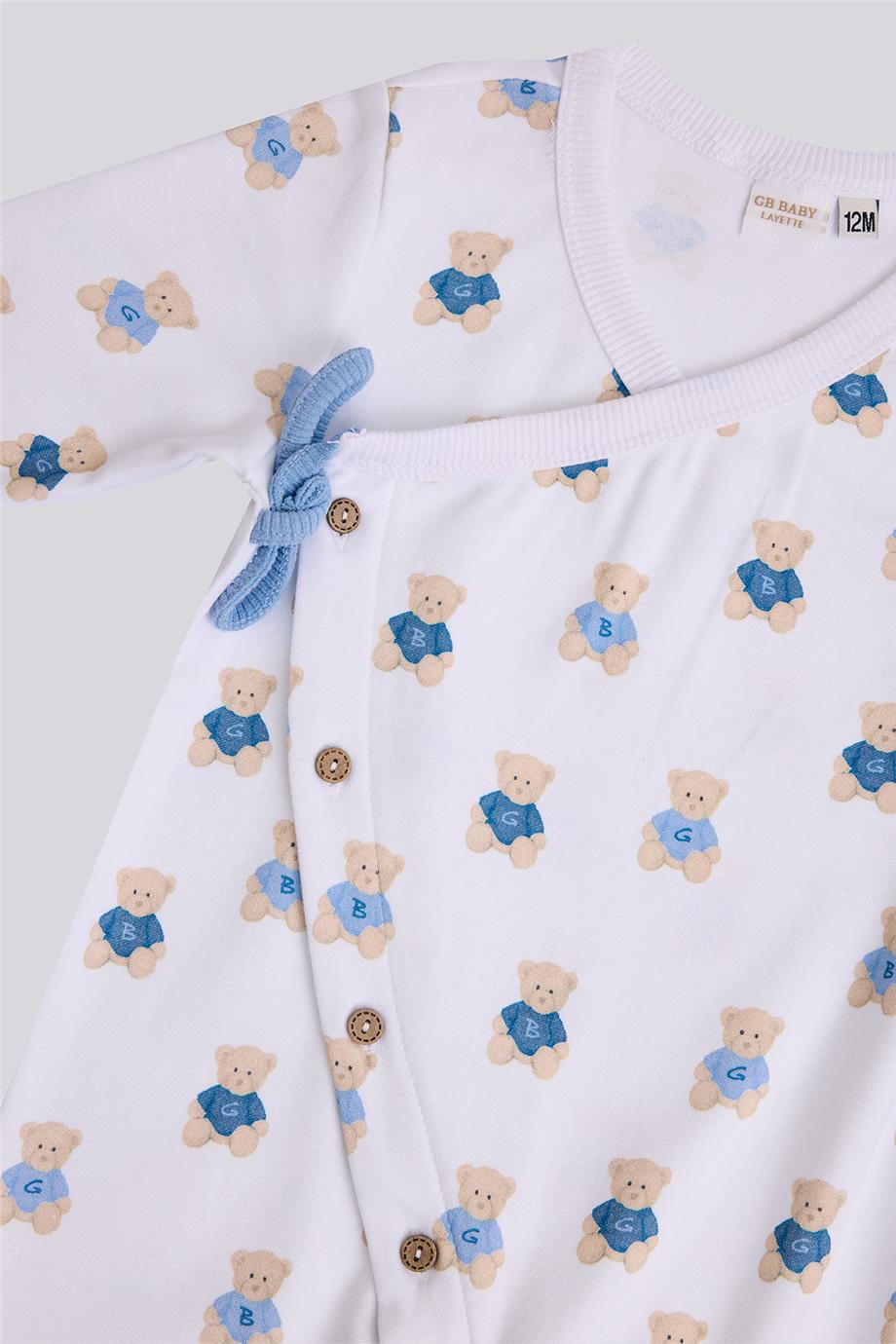 Layette Erkek Bebek Desenli TulumLayette Erkek Bebek Desenli Tulum