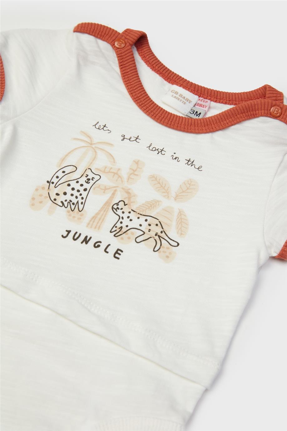 Layette Erkek Bebek Ekru Body