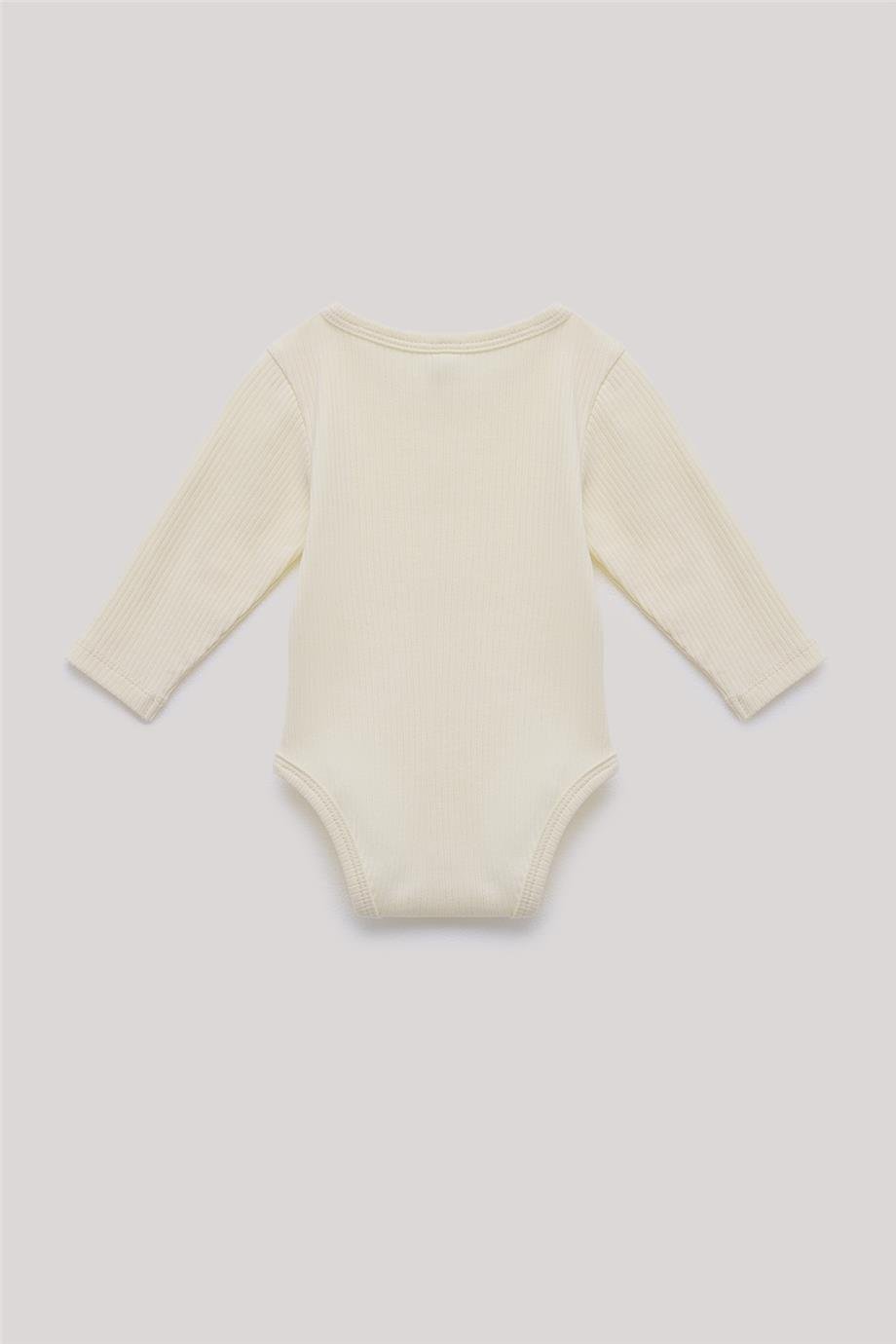 Layette Erkek Bebek Ekru Body