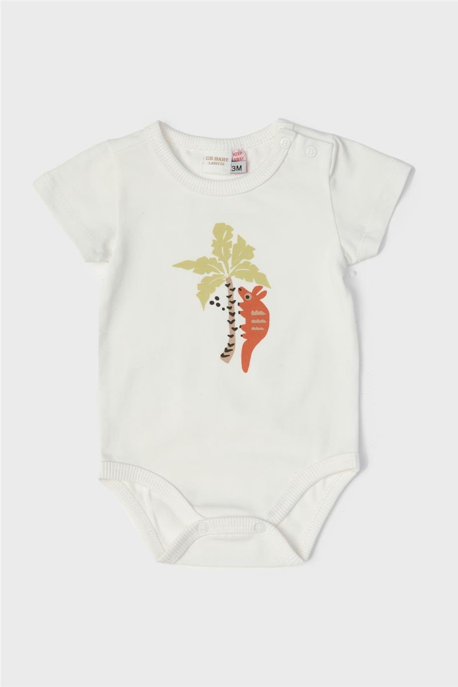 Layette Erkek Bebek Ekru Body
