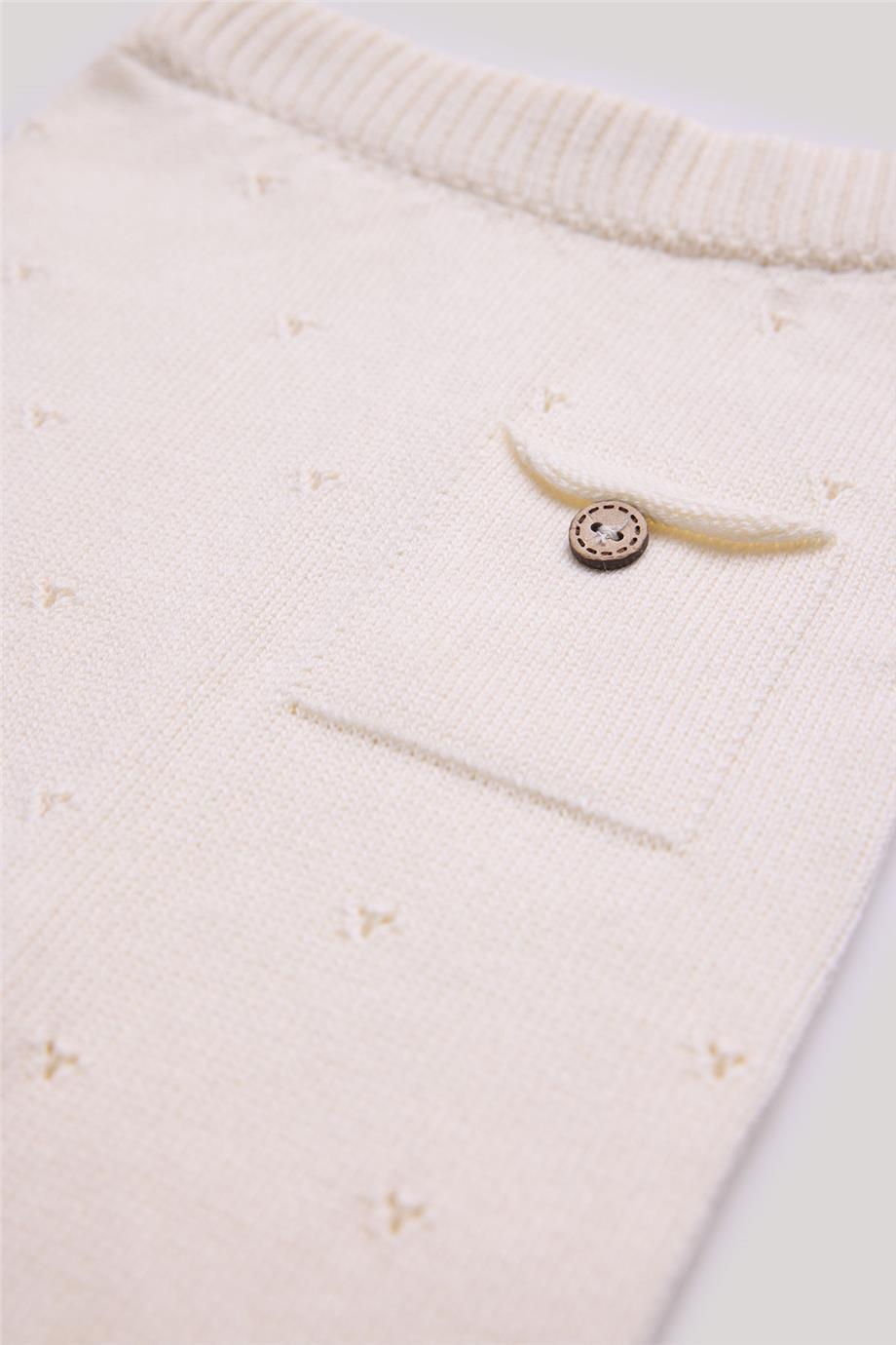 Layette Erkek Bebek Ekru Eşofman Altı