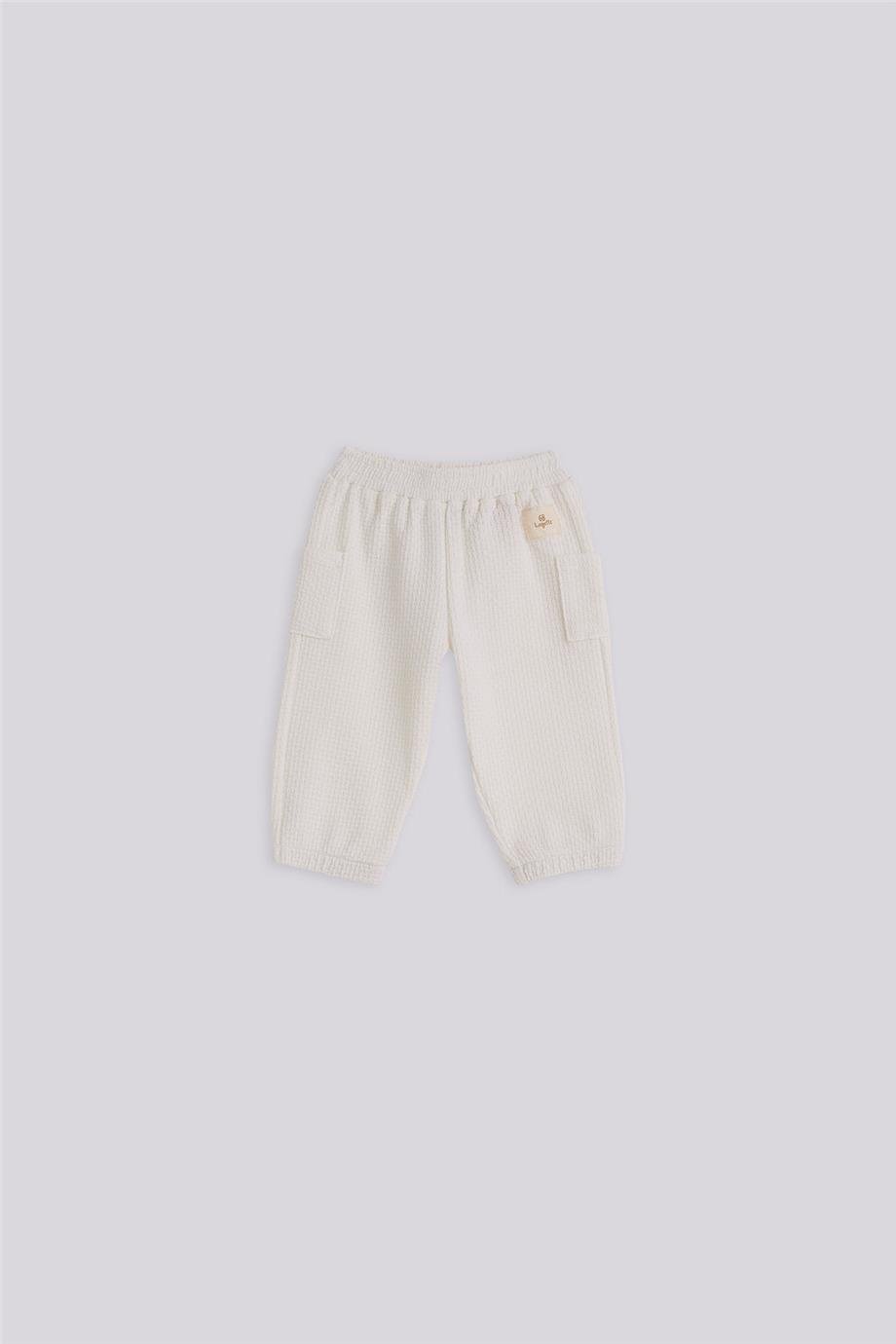 Layette Baby Boy Ecru SweatpantsLayette Baby Boy Ecru Sweatpants