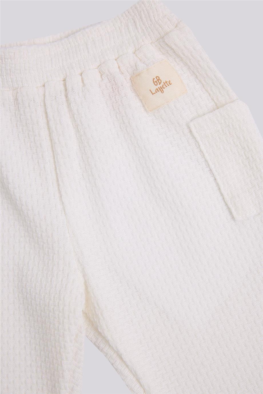 Layette Baby Boy Ecru SweatpantsLayette Baby Boy Ecru Sweatpants