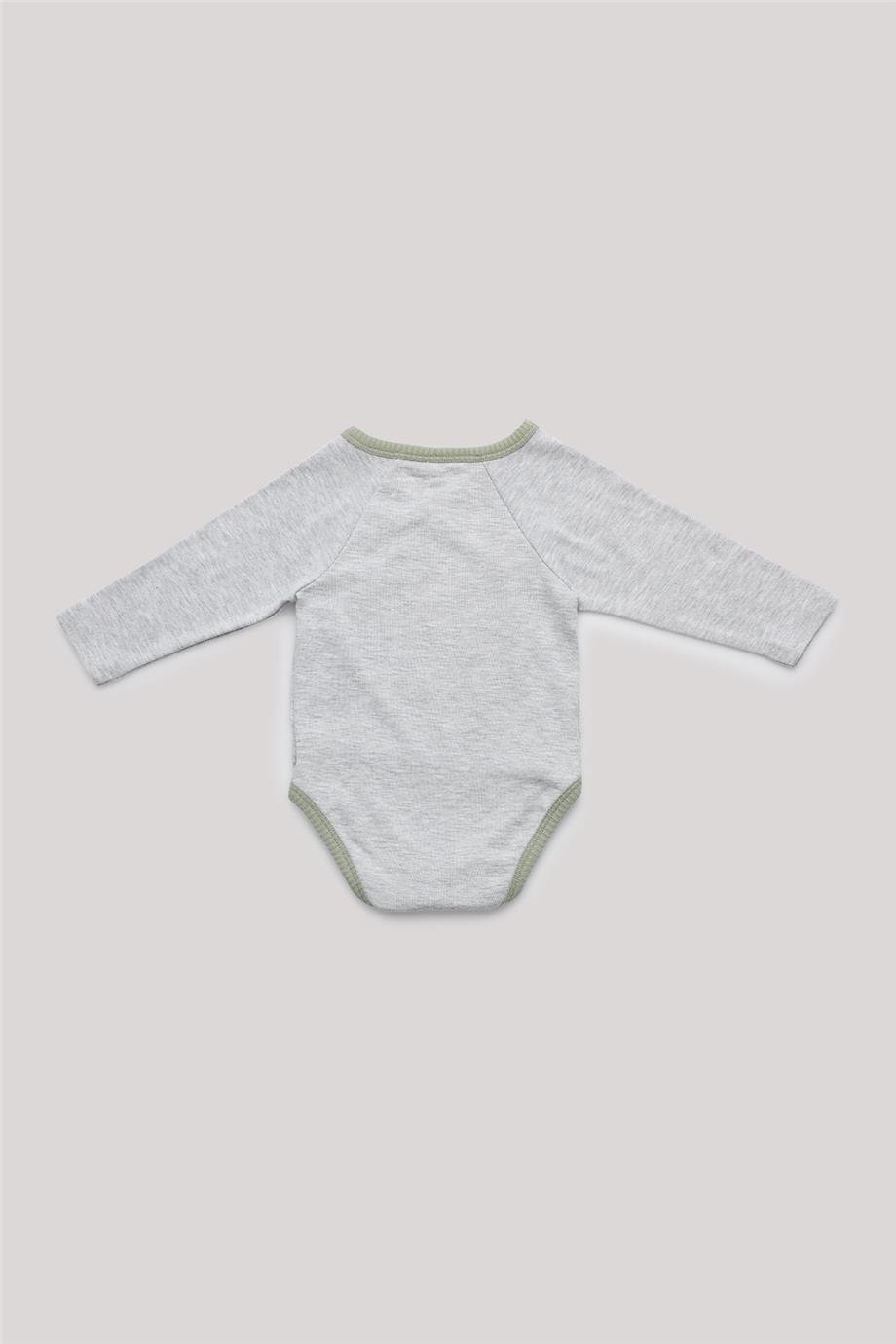 Layette Erkek Bebek Gri Body
